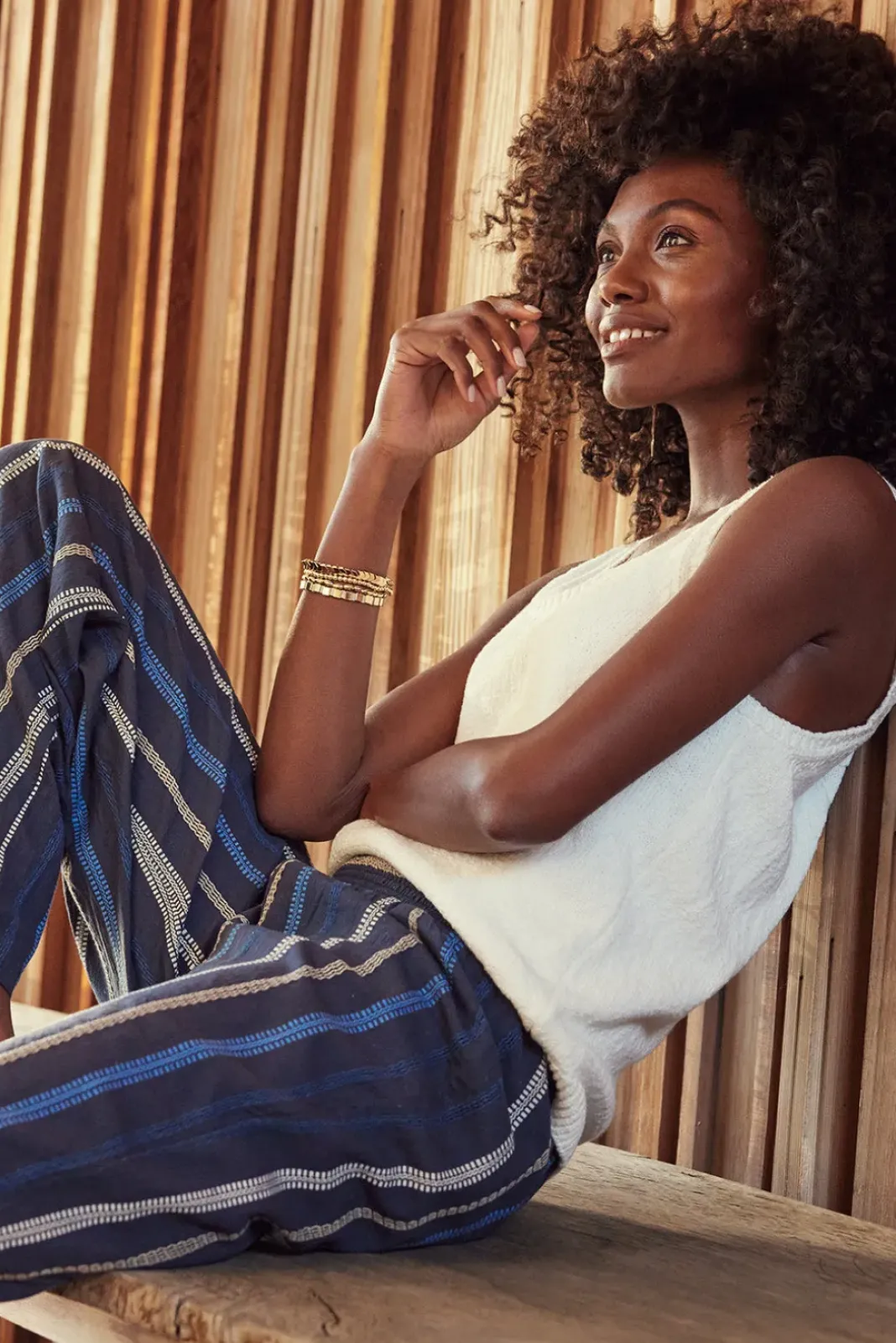 Pants & Leggings<MICHAEL STARS Rosa Striped Pant Bluestripe