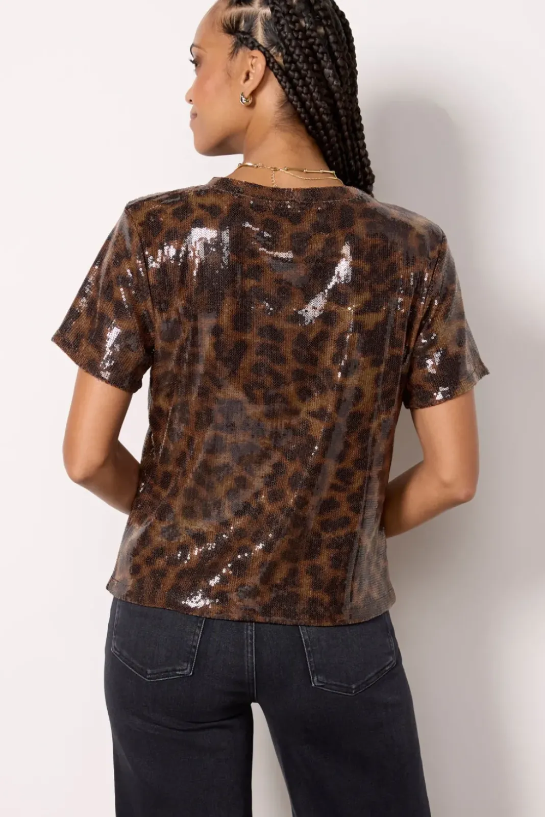 Tops & Tees<SANCTUARY Sequin Perfect Tee Nightspots