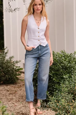 Blazers & Jackets<EVEREVE Sierra Denim Vest White