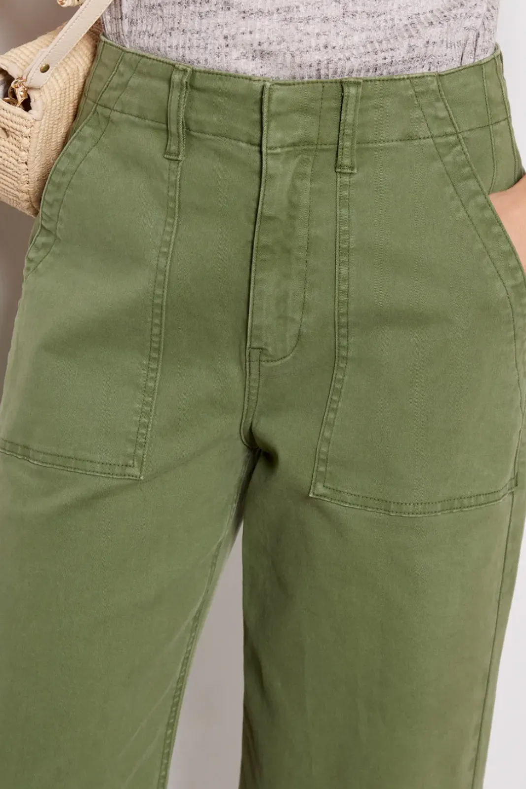 Pants & Leggings<PISTOLA Sophia Wide Leg Utility Pant Basil