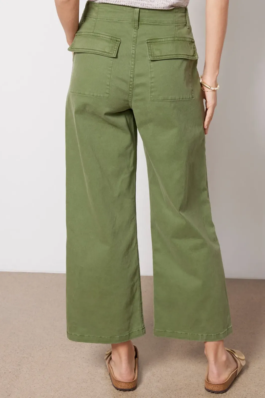 Pants & Leggings<PISTOLA Sophia Wide Leg Utility Pant Basil