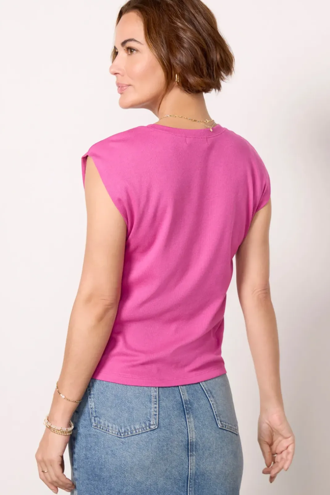 Tops & Tees<MICHAEL STARS Tati Ultra Rib Top Ultraviolet