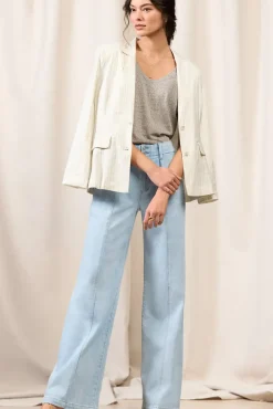 Blazers & Jackets<EVEREVE Taylor Pinstripe Blazer Ivorystripe