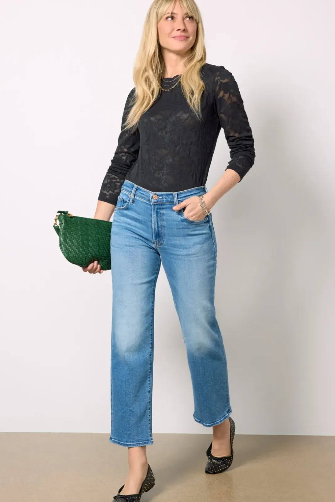 Jeans<MOTHER The Rambler Zip Flood Outoftheblue