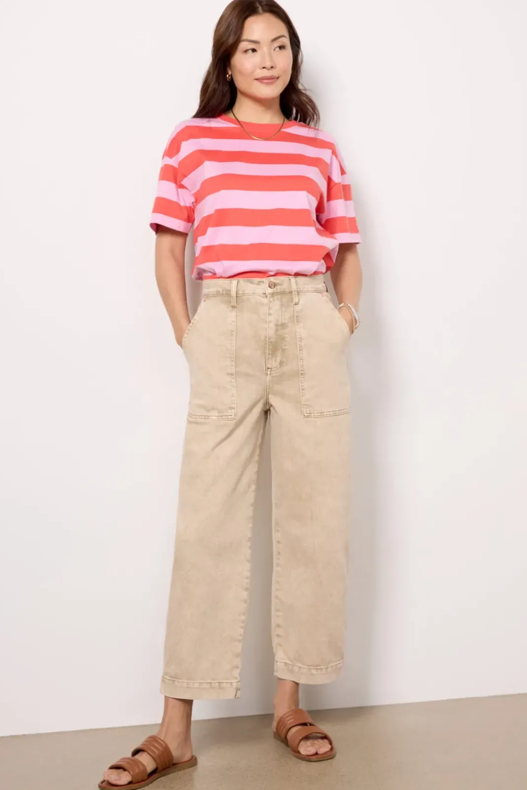 Jeans<PISTOLA Turner High Rise Barrel Leg Fawn