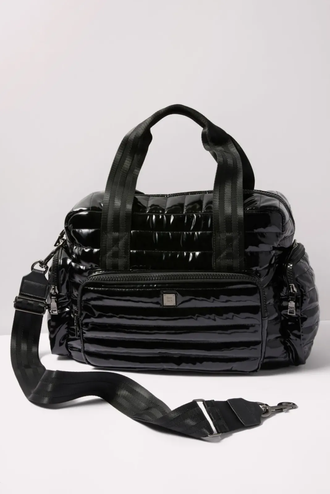 Bags<THINK ROYLN Voyager Travel Tote Blackpatent