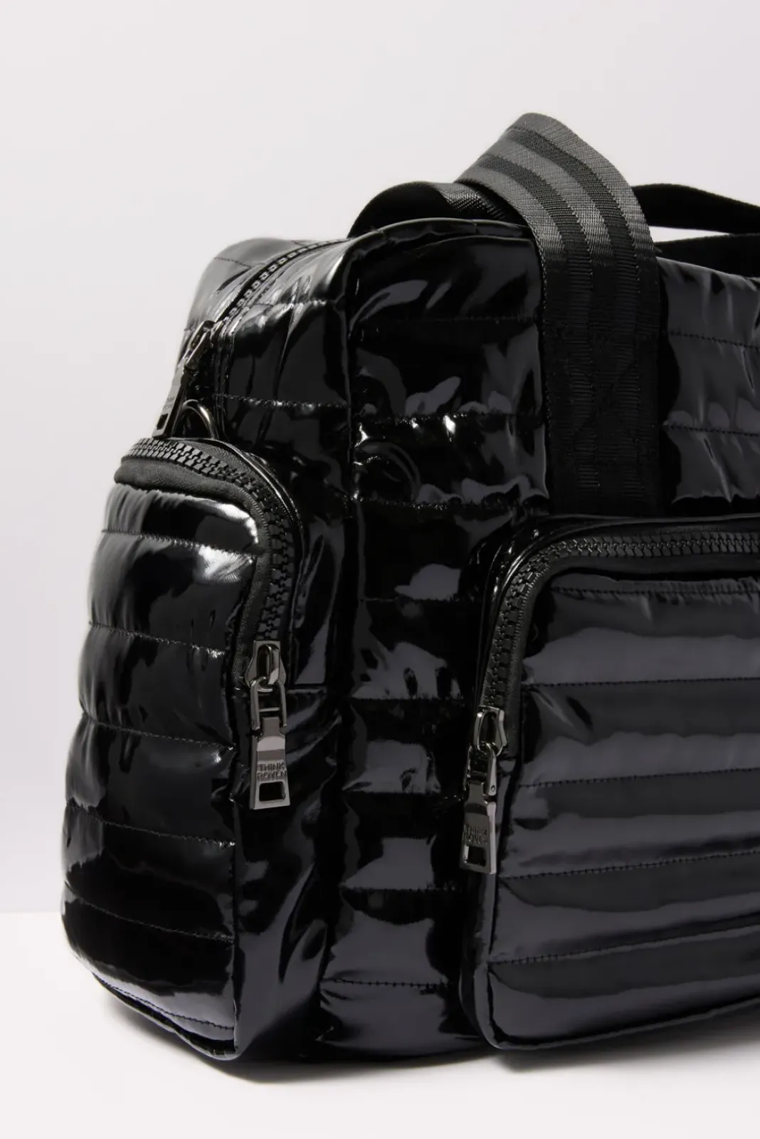 Bags<THINK ROYLN Voyager Travel Tote Blackpatent