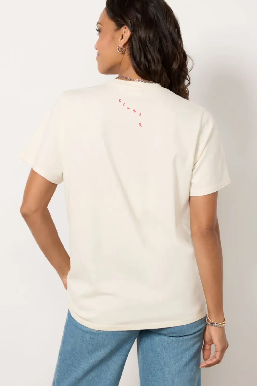 Tops & Tees<CLARE V. Weekend Original Tee Cream