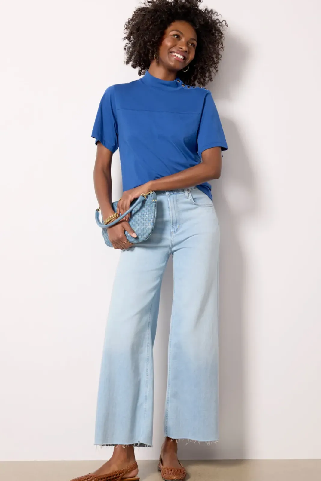 Tops & Tees<NATION LTD Yvette Top Bluetile